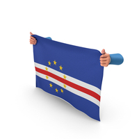 Cape Verde Hand Holding Flag PNG & PSD Images