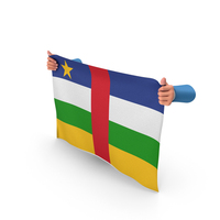 Central African Republic Hand Holding Flag PNG & PSD Images