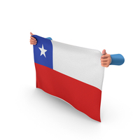 Chile Hand Holding Flag PNG & PSD Images