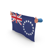 Cook Islands Hand Holding Flag PNG & PSD Images