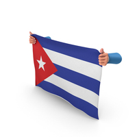 Cuba Hand Holding Flag PNG & PSD Images