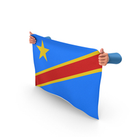 Democratic Republic Of Congo Hand Holding Flag PNG & PSD Images