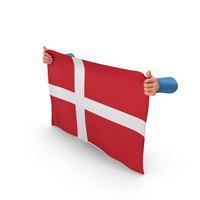 Denmark Hand Holding Flag PNG & PSD Images