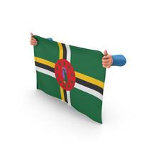 Dominica Hand Holding Flag PNG & PSD Images