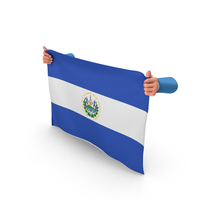 El Salvador Hand Holding Flag PNG & PSD Images