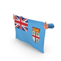 Fiji Hand Holding Flag PNG & PSD Images