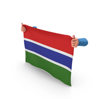 Gambia Hand Holding Flag PNG & PSD Images