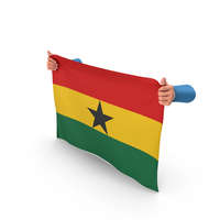 Ghana Hand Holding Flag PNG & PSD Images