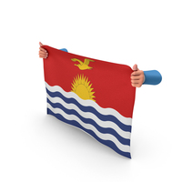 Kiribati Hand Holding Flag PNG & PSD Images