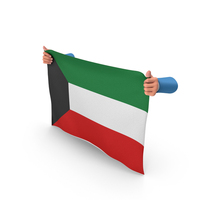 Kuwait Hand Holding Flag PNG & PSD Images