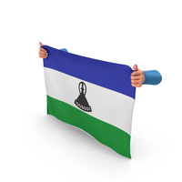 Lesotho Hand Holding Flag PNG & PSD Images