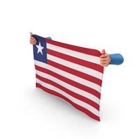 Liberia Hand Holding Flag PNG & PSD Images