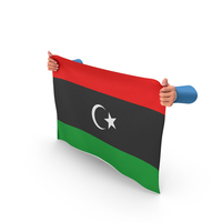 Libya Hand Holding Flag PNG & PSD Images