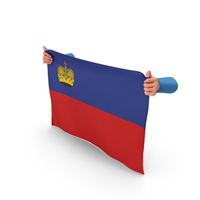 Liechtenstein Hand Holding Flag PNG & PSD Images