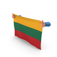 Lithuania Hand Holding Flag PNG & PSD Images