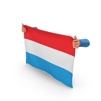 Luxembourg Hand Holding Flag PNG & PSD Images