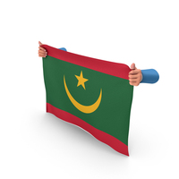 Mauritania Hand Holding Flag PNG & PSD Images