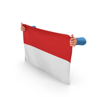 Monaco Hand Holding Flag PNG & PSD Images