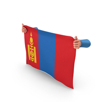 Mongolia Hand Holding Flag PNG & PSD Images