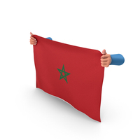 Morocco Hand Holding Flag PNG & PSD Images