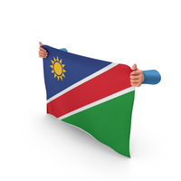 Namibia Hand Holding Flag PNG & PSD Images