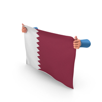 Qata Hand Holding Flag PNG & PSD Images