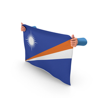Marshall Islands Hand Holding Flag PNG & PSD Images