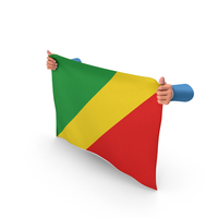 Republic Of Congo Hand Holding Flag PNG & PSD Images