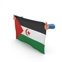 Sahrawi Arab Democratic Republic Hand Holding Flag PNG & PSD Images