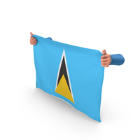 Saint Lucia Hand Holding Flag PNG & PSD Images