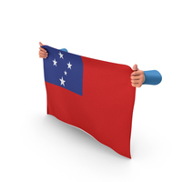 Samoa Hand Holding Flag PNG & PSD Images