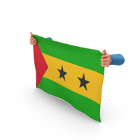 Sao Tome And Principe Hand Holding Flag PNG & PSD Images