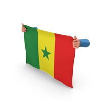 Senegal Hand Holding Flag PNG & PSD Images
