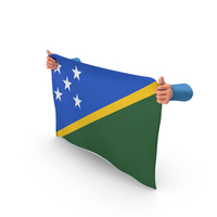 Solomon Islands Hand Holding Flag PNG & PSD Images