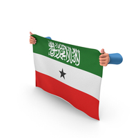Somaliland Hand Holding Flag PNG & PSD Images