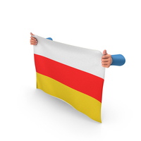 South Ossetia Hand Holding Flag PNG & PSD Images