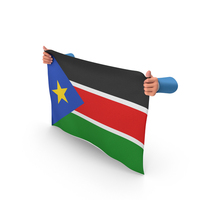 South Sudan Hand Holding Flag PNG & PSD Images
