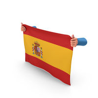 Spain Hand Holding Flag PNG & PSD Images