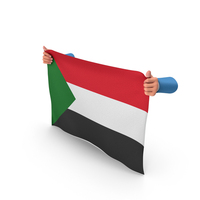 Sudan Hand Holding Flag PNG & PSD Images