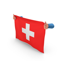Switzerland Hand Holding Flag PNG & PSD Images