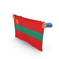 Transnistria Hand Holding Flag PNG & PSD Images
