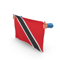 Trinidad And Tobago Hand Holding Flag PNG & PSD Images