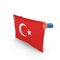 Turkey Hand Holding Flag PNG & PSD Images