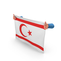 Turkish Republic Of Northern Cyprus Hand Holding Flag PNG & PSD Images