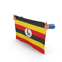 Uganda Hand Holding Flag PNG & PSD Images