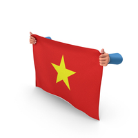 Vietnam Hand Holding Flag PNG & PSD Images