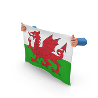 Wales Hand Holding Flag PNG & PSD Images