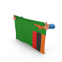 Zambia Hand Holding Flag PNG & PSD Images