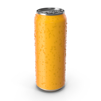 250ml Orange Cola Can Close With Droplets PNG & PSD Images