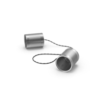 Tin Can Phone Chrome PNG & PSD Images